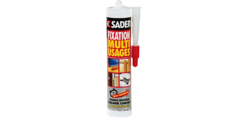 Mastic de fixation multi-usages type néoprène Sader - Cartouche de 310 ml