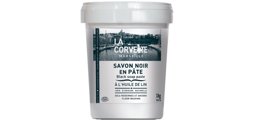 Savon noir en pâte à l’huile de lin - 1 Kg