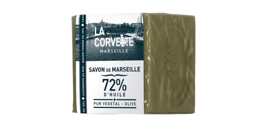 Savon de Marseille 72% d'huiles végétales - Olive - Cube 200 g