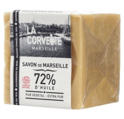Savon de Marseille - Extra pur - 72% d'huiles végétales - cube - 200 g