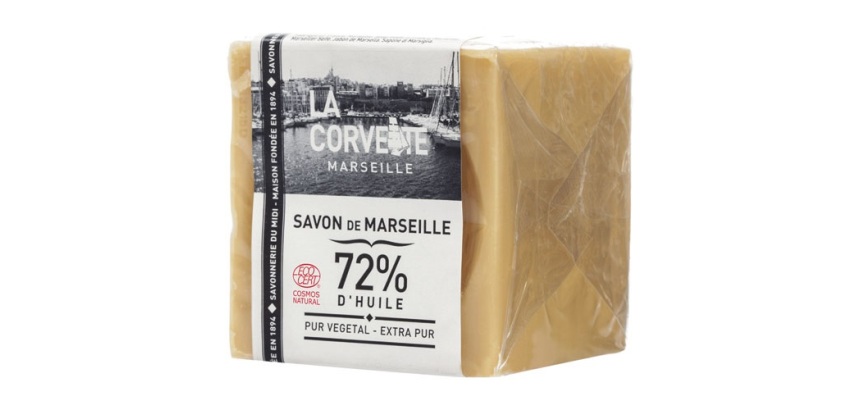 Savon de Marseille - Extra pur - 72% d'huiles végétales - cube - 200 g