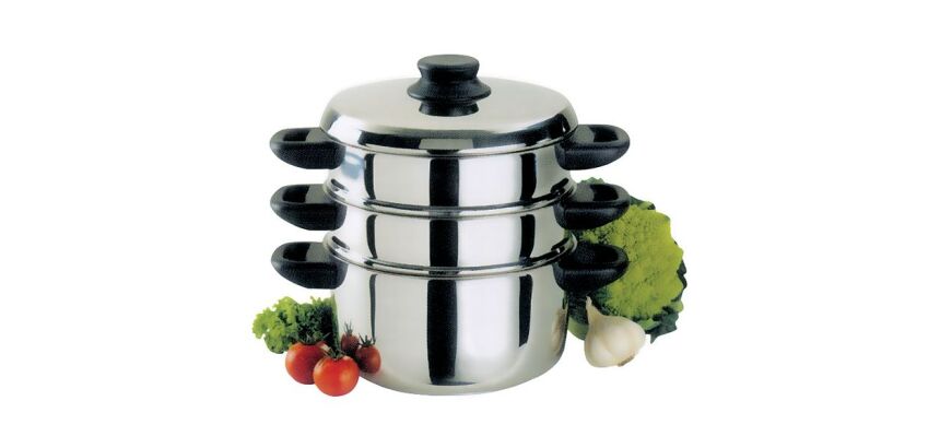 Combiné vapeur inox 20 cm 3 corps