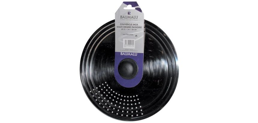 Couvercle passoire multi-diamètres 22/24/26 cm