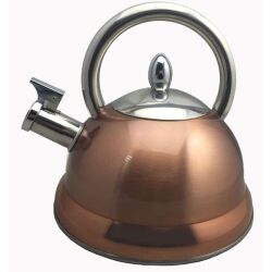 Bouilloire inox Cuivré 3 L à sifflet