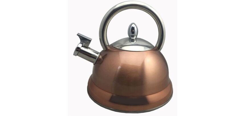 Bouilloire inox Cuivré 3 L à sifflet