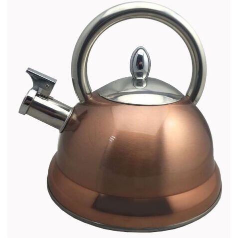 Bouilloire inox Cuivré 3 L à sifflet