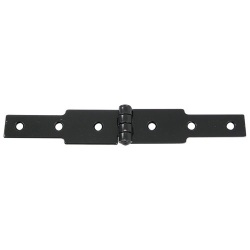 Charnière à congés - bout carré - L : 200 mm - 100 x 30 x 2.5 mm - noir