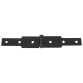 Charnière à congés - bout carré - L : 200 mm - 100 x 30 x 2.5 mm - noir