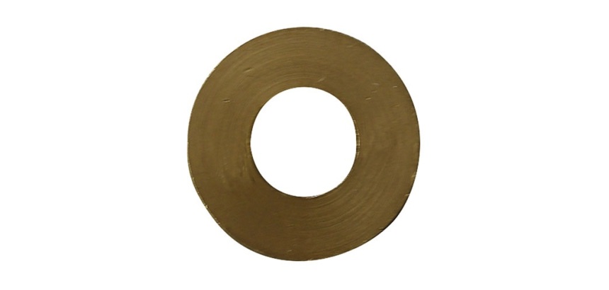 Bague de paumelle - Ext D13.2 - Int D7 - ép.2 mm - laiton - lot de 6