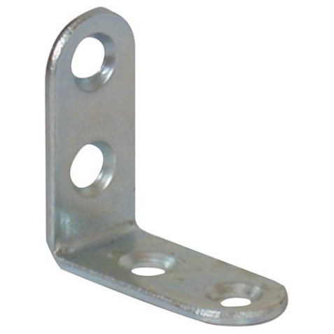 Equerre chaise têtes rondes - zingué blanc - 15 x 2 x 30 mm - sachet de 25