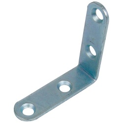 Equerre chaise têtes rondes - zingué blanc - 18 x 3 x 120 mm - sachet de 25