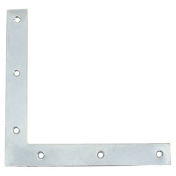 Equerre fenêtre têtes carrées - 22 x 2 mm - L : 120 mm - zingué blanc