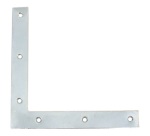 Equerre fenêtre têtes carrées - 22 x 2 mm - L : 160 mm - zingué blanc