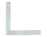 Equerre fenêtre têtes carrées - 22 x 2 mm - L : 160 mm - zingué blanc