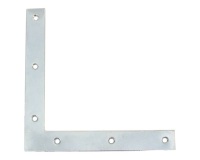 Equerre fenêtre têtes carrées - 22 x 2 mm - L : 190 mm - zingué blanc