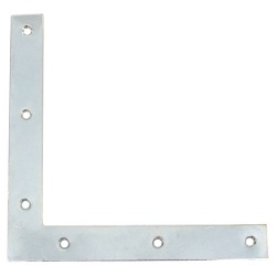Equerre fenêtre têtes carrées - 22 x 2 mm - L : 190 mm - zingué blanc