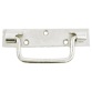 Poignée sur platine bouts carrés - L : 160 mm - zingué blanc