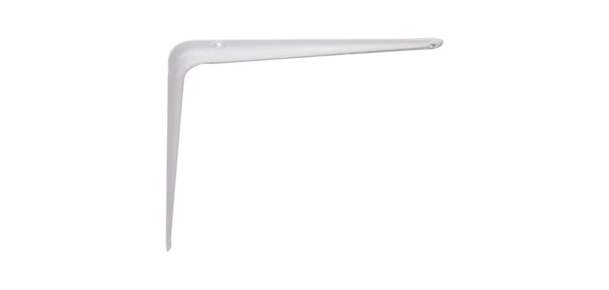 Console emboutie acier - L : 200 mm - H : 150 mm - blanc