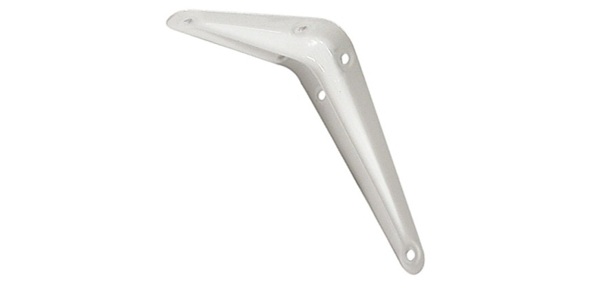 Console emboutie acier - L : 400 mm - H : 350 mm - blanc