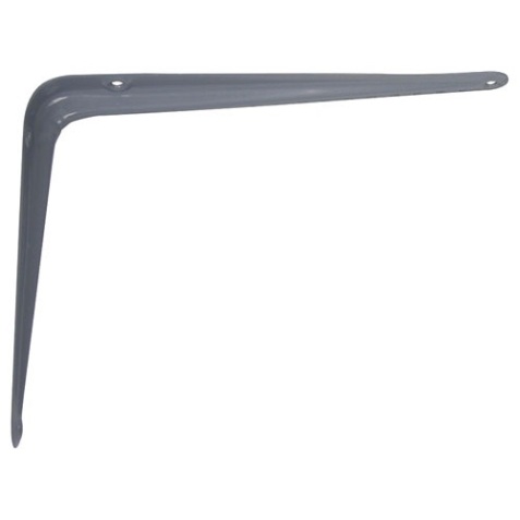 Console emboutie acier - L : 200 mm - H : 150 mm - gris