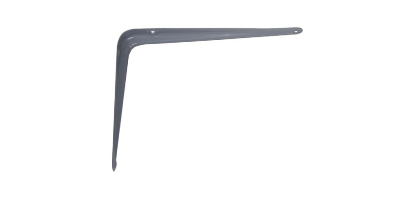 Console emboutie acier - L : 300 mm - H : 250 mm - gris