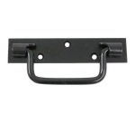 Poignée sur platine bouts carrés - L : 140 mm - noir