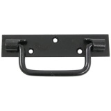 Poignée sur platine bouts carrés - L : 140 mm - noir