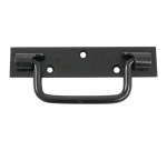 Poignée sur platine bouts carrés - L : 160 mm - noir