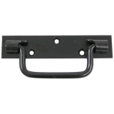 Poignée sur platine bouts carrés - L : 160 mm - noir