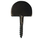 Butée droite à vis - D6 - 57 x 25 x 3.5 mm - noir