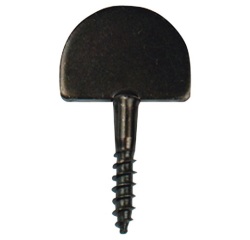 Butée droite à vis - D6 - 57 x 25 x 3.5 mm - noir