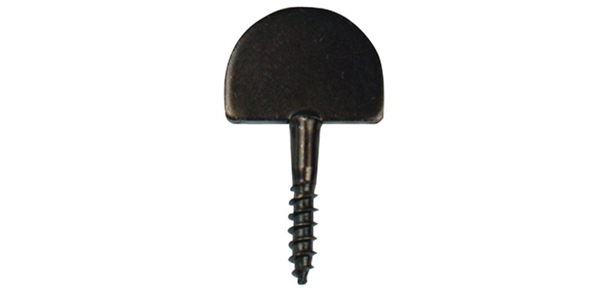 Butée droite à vis - D6 - 57 x 25 x 3.5 mm - noir