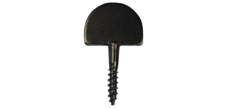 Butée droite à vis - D6 - 57 x 25 x 3.5 mm - noir