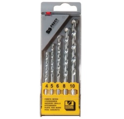 Foret béton - Acces - carbure - DIN8039 - coffret 5 pièces - D : 4 à 10 mm