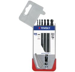 Foret métaux - Acces - HSS - Steam - coffret de 6 pièces - pointe en croix