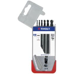 Foret métaux - Acces - HSS - Steam - coffret de 6 pièces - pointe en croix