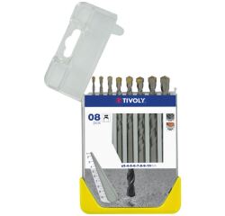 Foret béton - Essential - DIN8039 - coffret 8 pièces - D : 3 à 10 mm