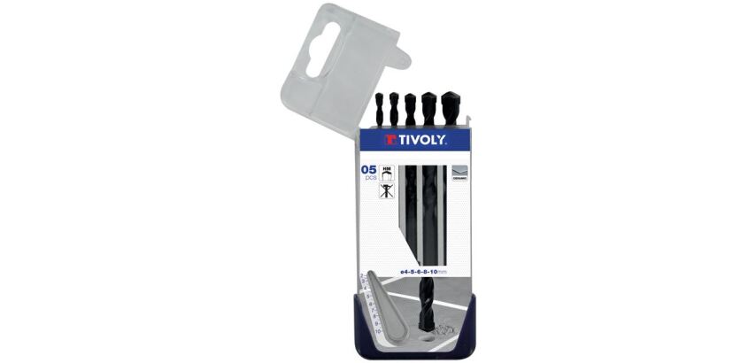 Foret carrelage - Essential DIN8039 - coffret de 5 pièces - D : 4 à 10 mm