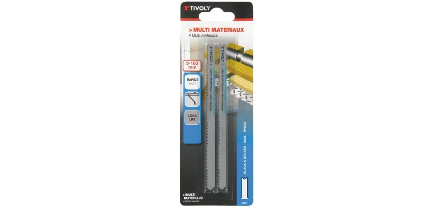 Lame de scie sauteuse TIVOLY Technic multimatérieaux - fixation en U - L : 132 - Lot de 2