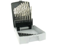 Foret métaux - Acces - HSS - coffret de 19 pièces - pointe en croix - D : 1