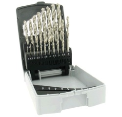 Foret métaux - Acces - HSS - coffret de 19 pièces - pointe en croix - D : 1