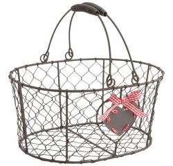 Panier en métal avec 2 anses mobiles