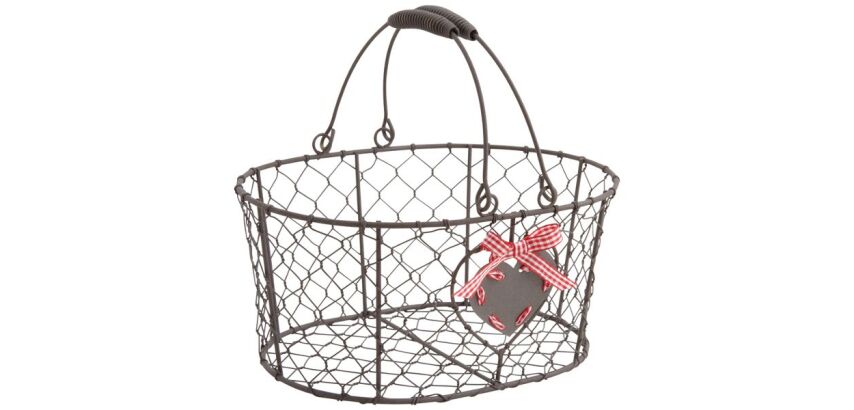 Panier en métal avec 2 anses mobiles
