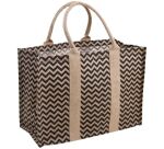 Sac à bûches en jute plastifié - motif Zèbre