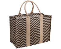 Sac à bûches en jute plastifié - motif Zèbre