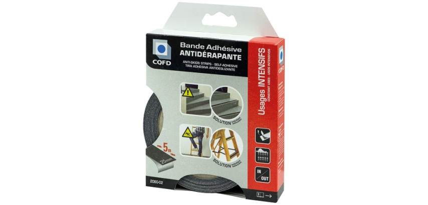 Bande adhésive antidérapante 5 m x 25 mm noir