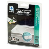Profilé d'étanchéité adhésif souple - L : 2.4 m - l : 41 mm - blanc