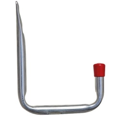 Crochet simple - mural - H 220 mm - P : 140 mm - D18 mm - gris