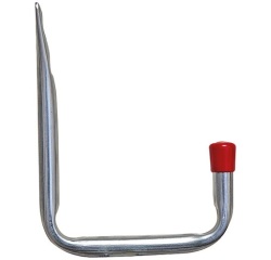 Crochet simple - mural - H 302 mm - P : 250 mm - D18 mm - gris