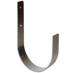 Crochet simple fer plat - H : 82 mm - H : 32 mm - l : 21 mm - ép.3 mm - gri